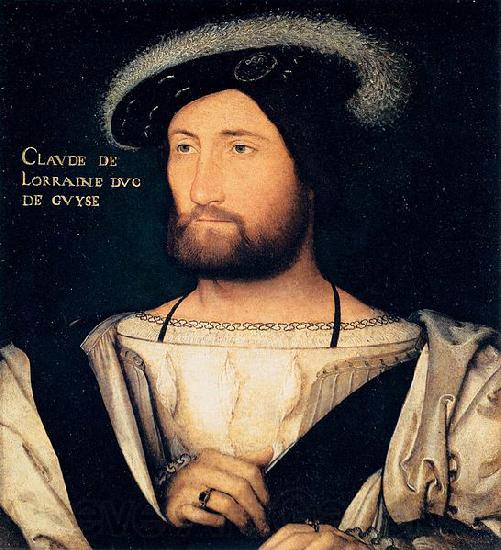 Jean Clouet Portrait of Claude of Lorraine, Duke of Guise Norge oil painting art